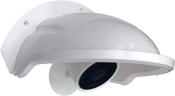 Universal Sun Rain Shade Camera Cover Shield for Nest/Ring/Arlo/Dome/Bullet Outdoor Camera - White (2)