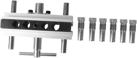 Self Centering Dowel Drilling Guide Jig with Steel Bushings