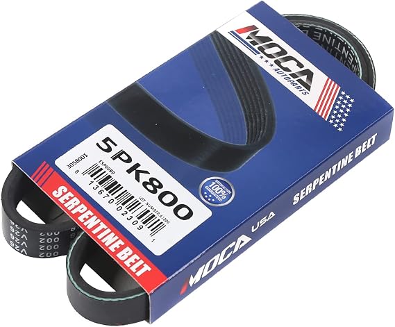 WINBEST EPDM Serpentine Belt 5PK800 Compatible with Nissan 1999-2004 Frontier, 2000-2004 Xterra 3.3L