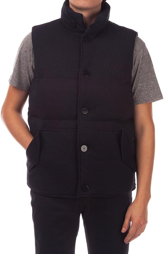 Diamond Supply Co. Mens DTC Puffer Vest (Medium, Heather Navy)