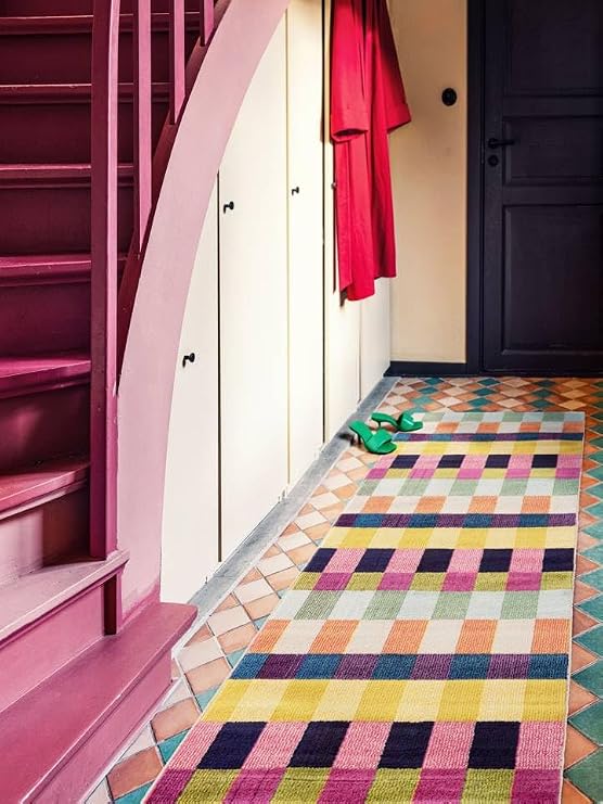 RugVista 80 x 250 cm Pile Rug Multi-Colour