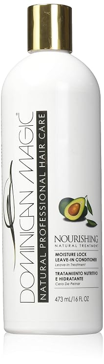 DOMINICAN MAGIC Moisture Lock Leave-In Conditioner Strengthens, Hydrates & Smooths Dry, Damaged Hair, Frizz Control & All-Day Moisture, Avocado Oil, 16oz