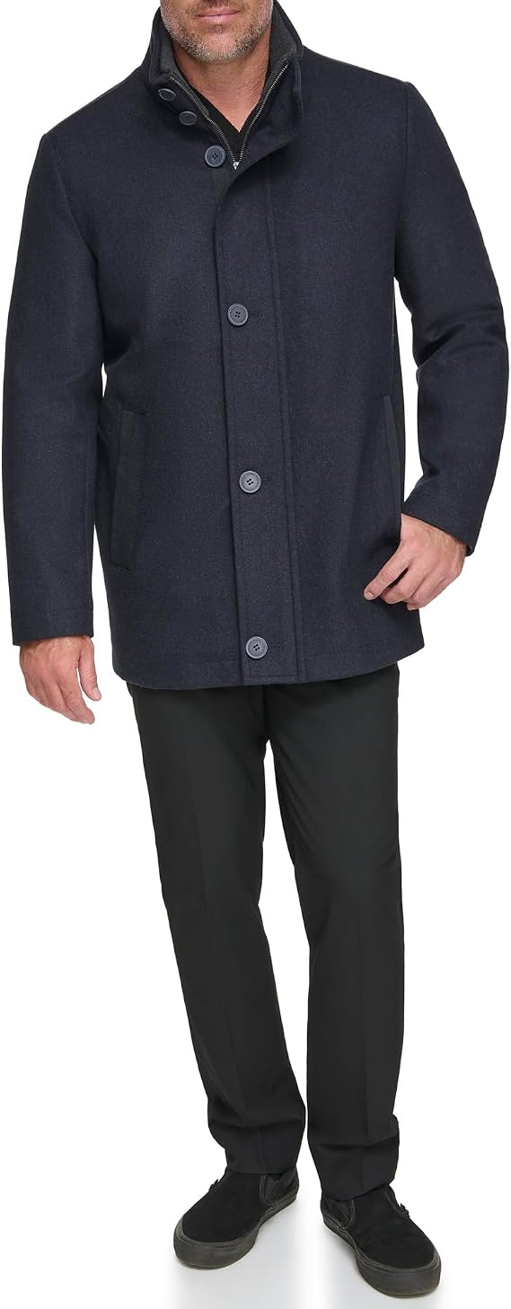 Andrew Marc Men's Wool Coat - Mid  Length
