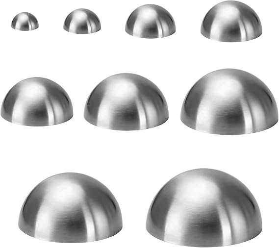 9 Sizes Stainless Steel Half Round Pottery Molds, Ceramic Top Tool, Pottery Plate Press Tool for Making Pottery Bowls and Plates (Sliver)