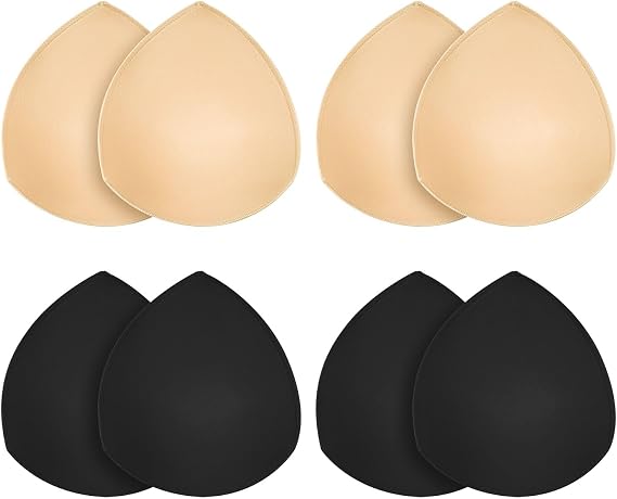Bra Pads Inserts, Removable Sports Bra Inserts Bra Cups Inserts Padded Bra Inserts for Women's Bikini Top Swimsuit