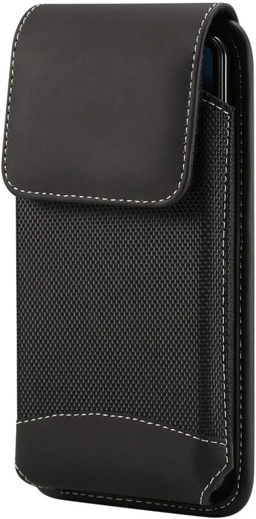 Belt Case Cover Vertical Leather & Nylon for VIVO XPLAY5 ELITE (2016) - Black