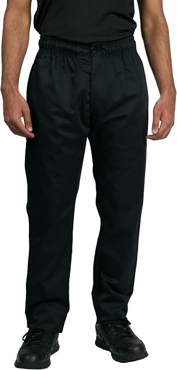 Chef Code Men's Basic Baggy Chef Pant with Zipper