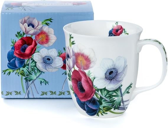 McIntosh Botanical Flowers Anemone Fine Bone China Java Mug