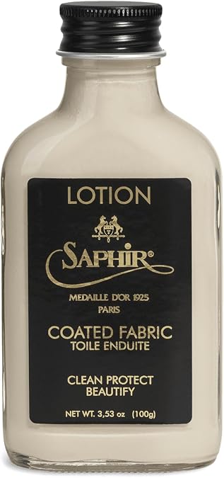 Saphir Medaille dOr Coated Fabric Lotion 100ml Cleans & Protects Coated Canvas, PVC & Patent Materials Preserves Color, Logos & Finish for Designer Bags & Accessories