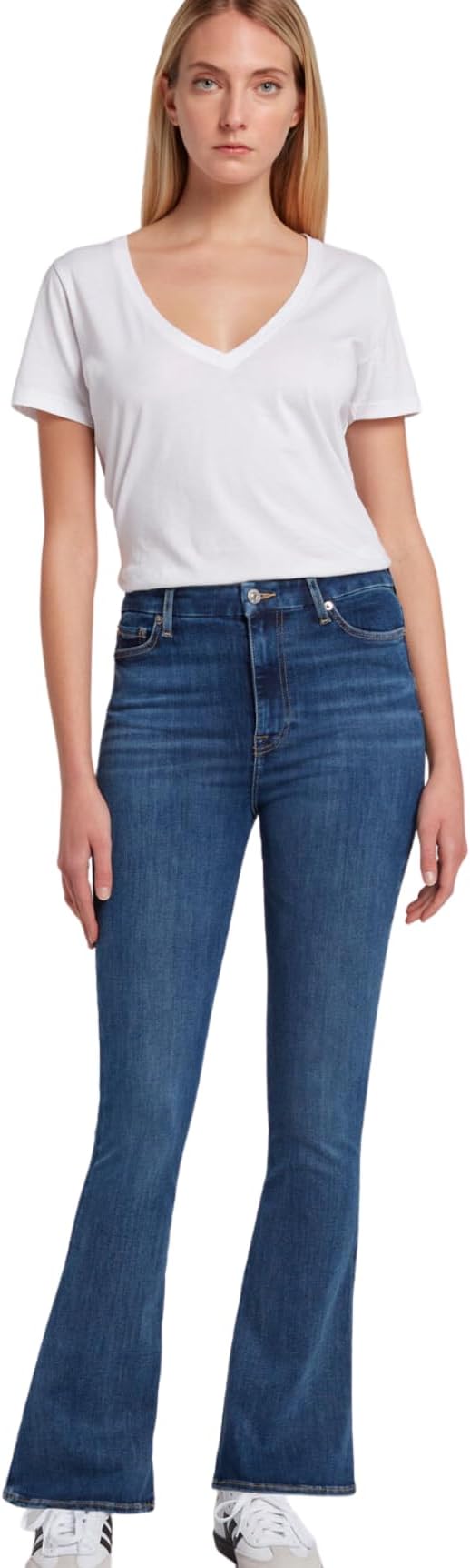 7 for All Mankind Women's Womens Ultra High-Rise Skinny Tailorless Bootcut Jeans