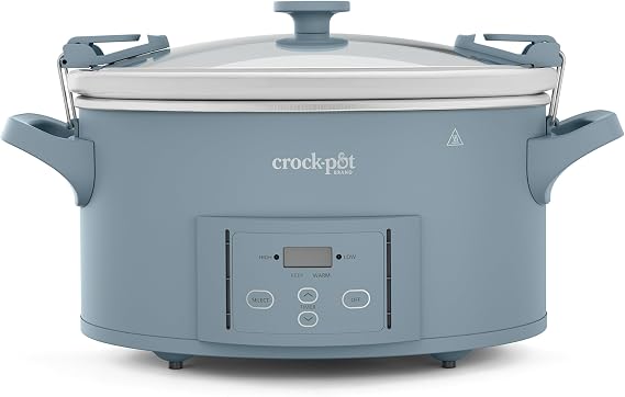 Crock-Pot Design Series 7-Quart Programmable Slow Cooker, Morning Haze Blue