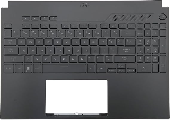 BestParts Palmrest Keyboard Compatible with ASUS TUF Gaming A16 FA617 2023 | Palmrest Upper Case Top Cover, RGB Backlit US Keyboard, 90NR0EP2-R31US0, Dual Air Outlet Vents