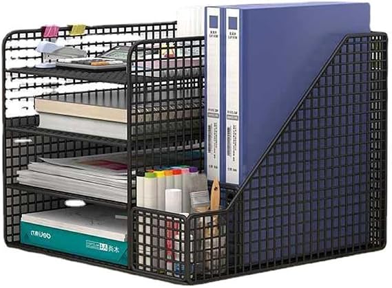 Folder Storage Rack Metal File Storage Rack, Archive File Frame, Multi-Layer File Rack, Office Supplies Storage Rack File Folder Storage Rack