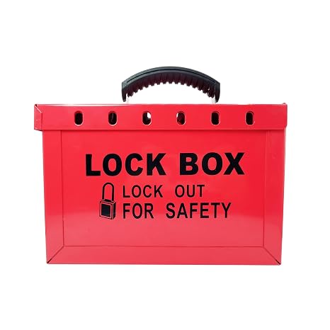 Lockout Tagout Lock Box Portable Loto Box Kit Safety Padlock Box 1Pack for Steel Lockout,Tag Out Station,Premium Box for OSHA Compliant Group Loto Procedures (Non-Visual)