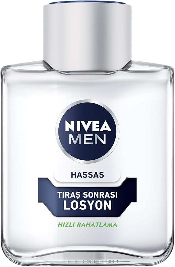 NIVEA MEN Erkek Hassas Tıraş Sonrası Losyon 100 ml,Nemlendirici, Hassas Ciltlere Özel,Alkolsüz Formül, Hızlı Emilir