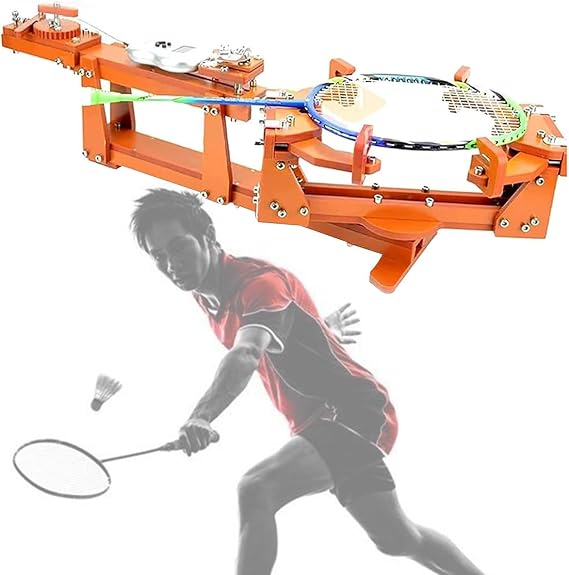 Badminton Racket Stringing Machine,Winch Type Personal Stringing Tools,6-Point Fixed 60lb Winch Type Badminton String Machine for Badminton Racket