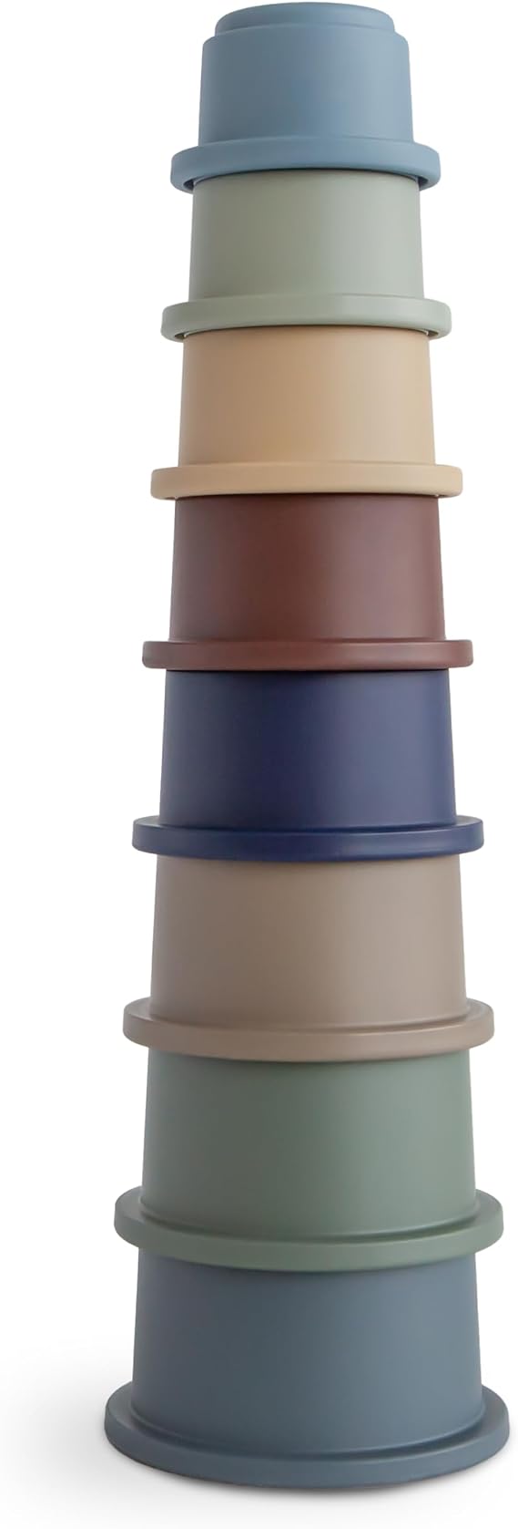 mushie Stacking Cups Toy 8 pcs | Made in Denmark (Forest)