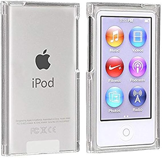 for New iPod Nano 7 8 Case, Crystal Clear Transparent Full Hard Cover Case for Apple iPod Nano 7 7th Gen 8 8th Generation (Clear)