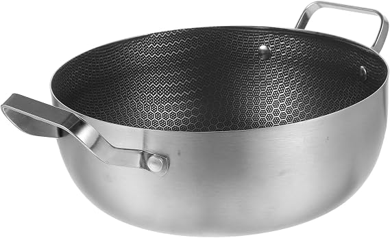 STOBAZA Honeycomb Nonstick Skillet Stainless Steel Dual Handle Cooking Pan
