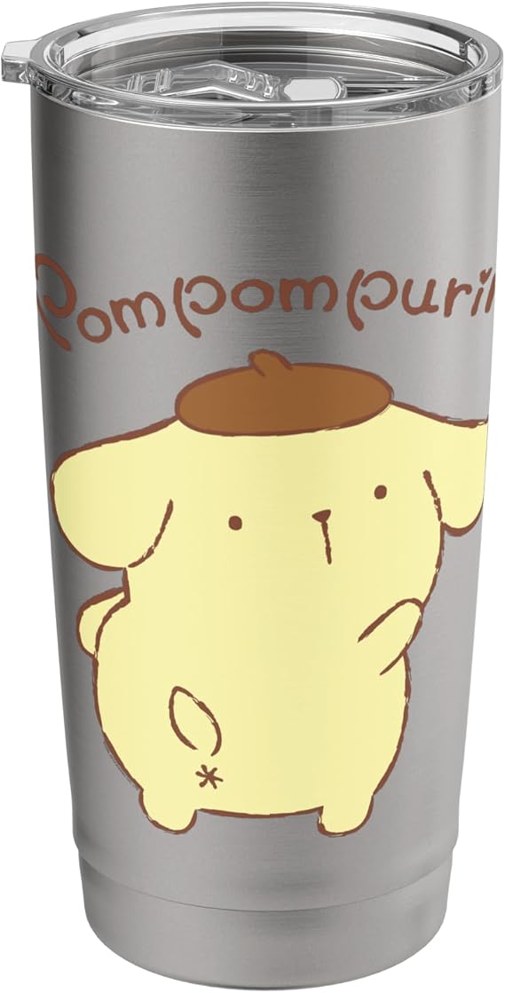 Sanrio Pompompurin Backside Logo Tee Shirt Stainless Steel Insulated Tumbler