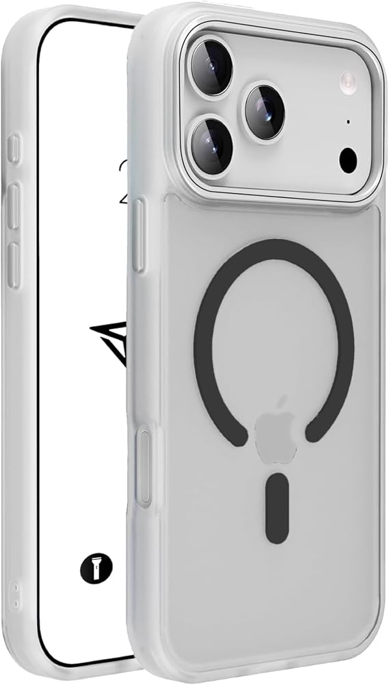 Babilden iPhone 17 İçin Kılıf Mika Sararmaz Buzlu Şeffaf Magsafe İle Uyumlu Renkli Telefon Kılıfı (Siyah)