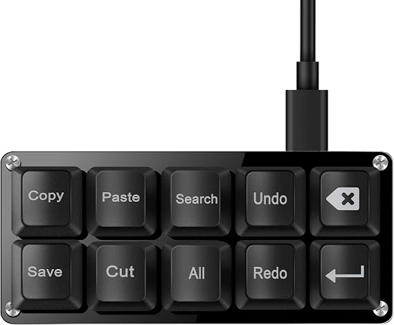 Mini 10-Key Copy Paste Programmable Keyboard Hotswappable Mechanical Switch