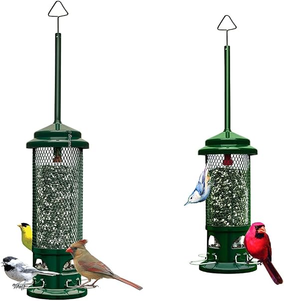 Brome Squirrel Buster Legacy & Standard Squirrel-Proof Bird Feeders w/4 Metal Perches, 2.6 & 1.3-Pound Seed Capacity