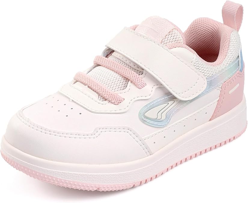 Dr Kong Toddler Boys Girls Shoes Tennis Leather Skate Shoes Casual Fashion Walking Sneakers with Hook and Loop for Toddlers and Little Kids