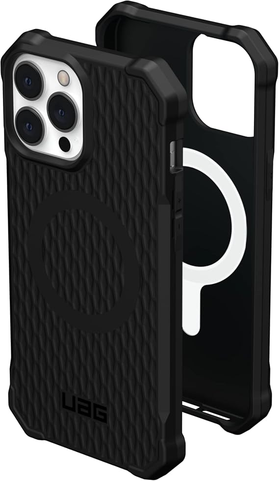 URBAN ARMOR GEAR UAG Designed for iPhone 13 Pro Max Case Black Compatible with MagSafe Rugged Slim Antimicrobial Ergonomic Essential Armor Protective Cover, [6.7 inch Screen]