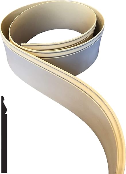 FlexTrim #810: 1/2" Thick x 7.25" Tall Flexible Base Molding (12' feet Long - EC810A) Made in the USA