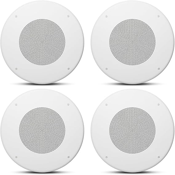JBL Professional CSS8008 8" Commercial Series Ceiling Speakers Bundle (4-Pack) - High Sensitivity, Multi-Tap Transformer, 120 Coverage