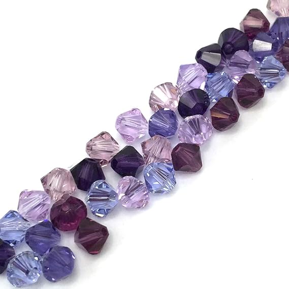 Purple Violet Colors Mix 5328 Swarovski Crystal 4mm Xilion Bicone Beads DIY