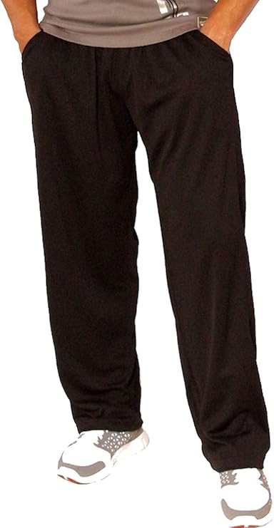 Crazee Wear Style 600 Micro Fiber Workout and Leisure Solid Black Pants