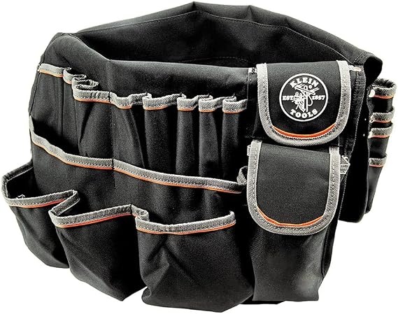 KLEIN TOOLS 55448 Bucket Bag for 5-Gallon Buckets, Black/Orange/Gray