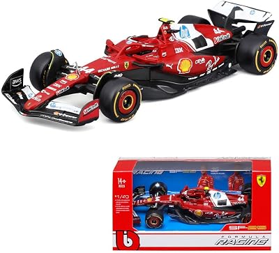 1/43 Car Compatible with 2025 Race F1 Ferrari SFR SF25 SF-25 F1 16# Charles Leclerc F1 44# Lewis Hamilton Alloy Die Cast Car Model Vehicle Diecast Formula (1/43 SF25 44#)