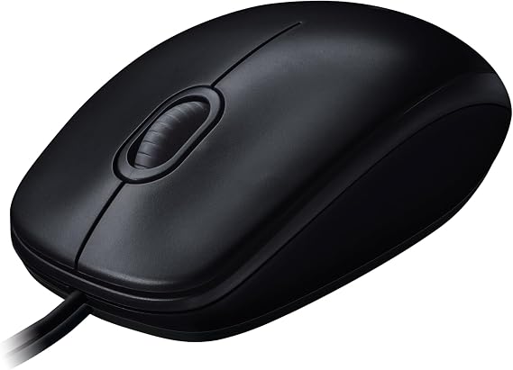 Logitech M100 USB Kablolu Mouse, PC, Mac, Dizüstü Bilgisayar ile Uyumlu, 1000 DPI Optik İzleme, Sağ ve Sol Elle Kullanıma Uygun, Siyah