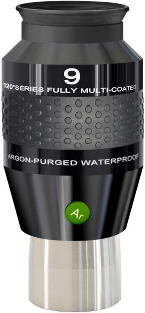 Explore Scientific 120° Ar high-end eyepiece 9 mm (2 inches) multi-layer coating and argon inert gas filling.