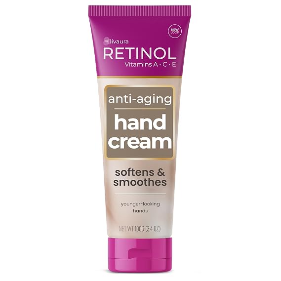 LIVAURA Retinol Anti Aging Hand Cream for Women - Hand Lotion, Dry Hands