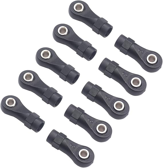 Share Goo 10Pack M4 Plastic Tie Rod End Ball Joint Link Ball Head Holder Compatible with Traxxas TRX-4 Axial SCX10 HSP 90046 90047 1/10 RC Crawlers Car (25mm)