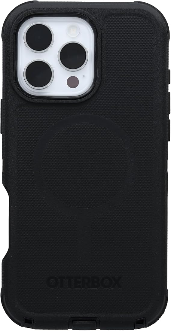 OtterBox iPhone 16 Pro Max Defender Series Case - Black | Tough, Rugged & Durable iPhone Case, Snaps on MagSafe, Multi-Layer, Impact Absorbing iPhone Case
