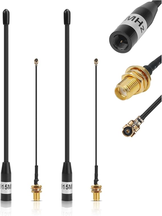 915MHz Antenna 10dBi Gain for Meshtastic LoRa Long Range Soft Whip Antenna, 17cm Omni SMA Male Black (2 Pack)