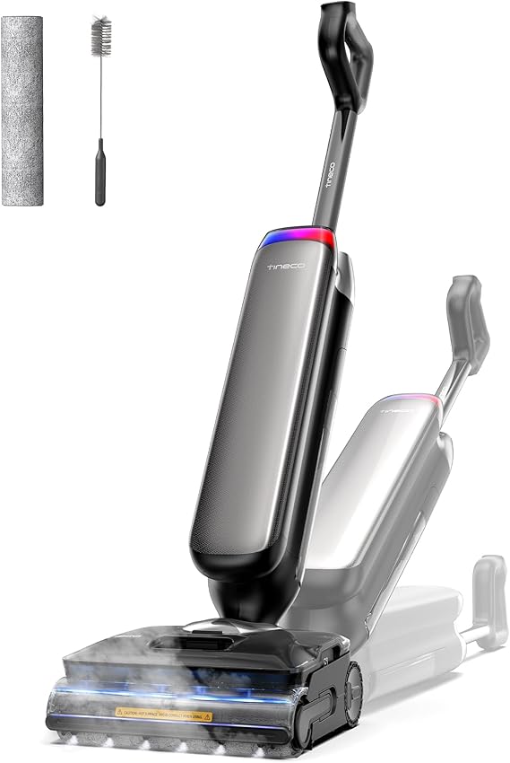Tineco Floor One S9 Artist Steam Wet Dry Vacuum Cleaner, High-Temp Steam Cleaning, 22kPa Suction, 360 SmoothDrive, Anti-Tangle Design, 185F Flashdry, Long Runtime, 180 Lay-Flat