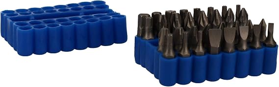 33pc Power Bit Screwdriver Holder Pozi Slotted Hex Torx Star Phillips Flathead