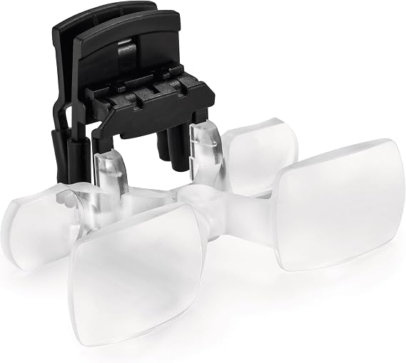 Eschenbach MaxDetail Clip-On Eyeglass Magnifier, 2X