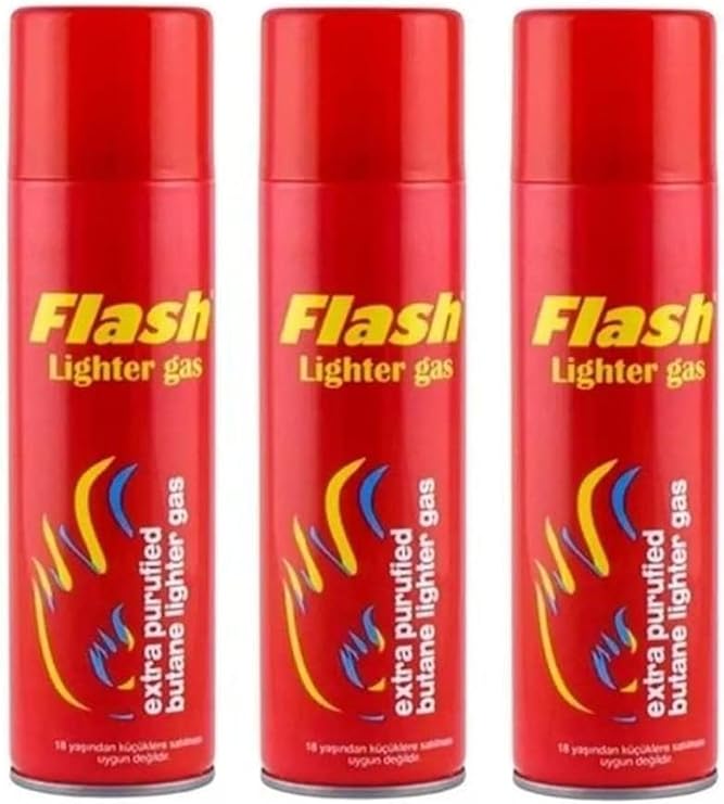 3 Adet Flash Çakmak Gazı 270 Ml