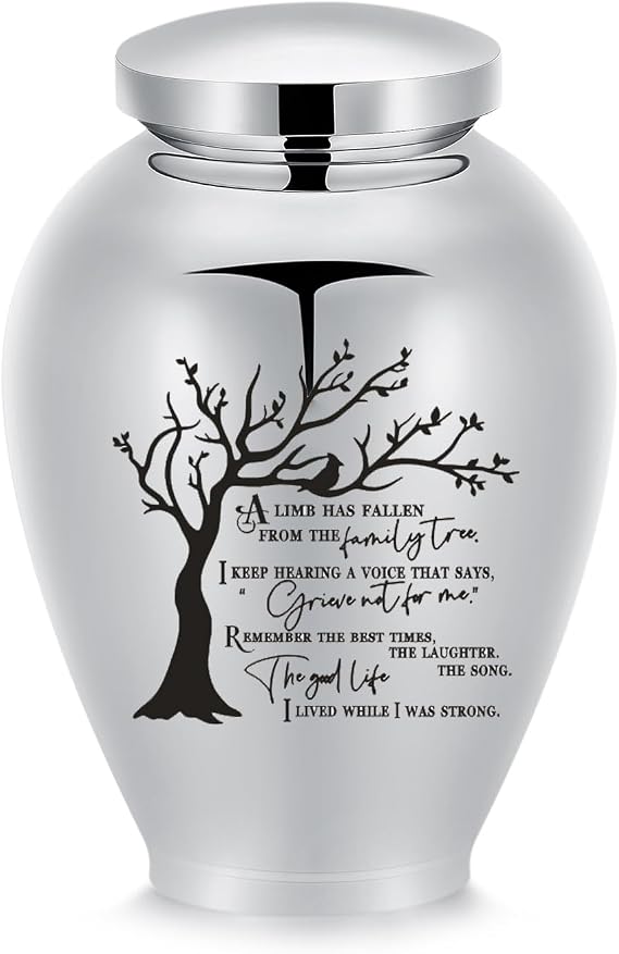 zeqingjw Cremation Urns for Human Ashes, Angel's Wings/Tree of Life Urn for Ashes for Women Men Adult Decorative Urns,Large Memorial Keepsake Funeral Urn with Gift Box