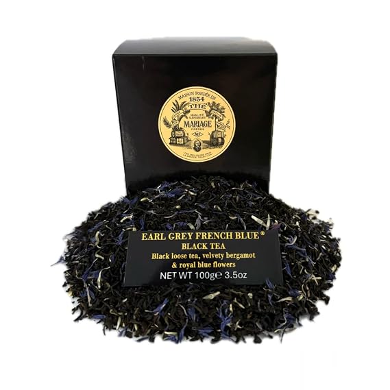 Mariage Freres Earl Grey French Blue, Black Tea 100g 3.5oz Loose Tea (1 Pack)