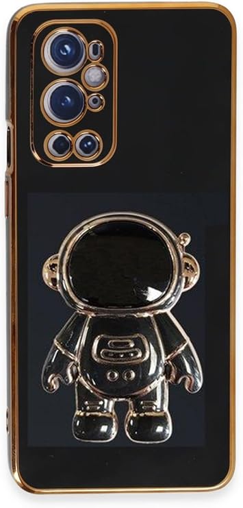 Gpack OnePlus 9 Pro Kılıf, Kamera Korumalı, Astronot Desenli, Standlı, Silikon, Siyah