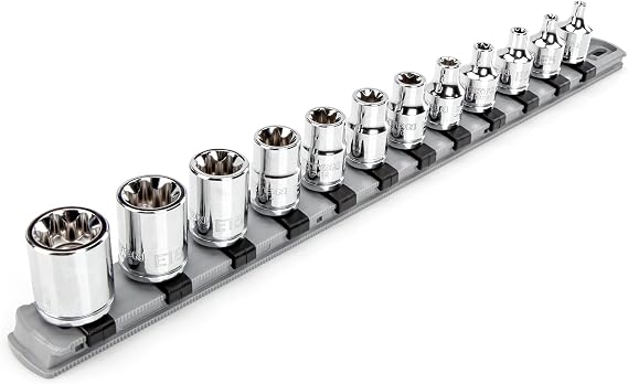 TEKTON 3/8 Inch Drive External Star Socket Set, 12-Piece | SHD91117