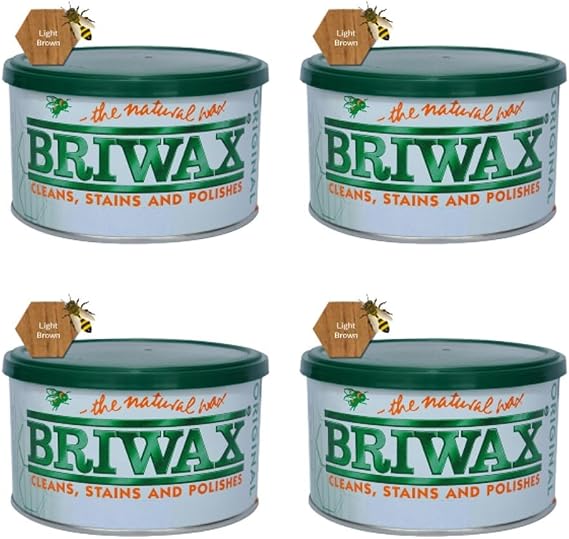 Light Brown Briwax Original Formula (Four Pack)